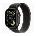 Apple Watch Ultra 3 (GPS + Cellular) • 49‑mm kast van Black Titanium • Black/Charcoal bandje (NIEUW)