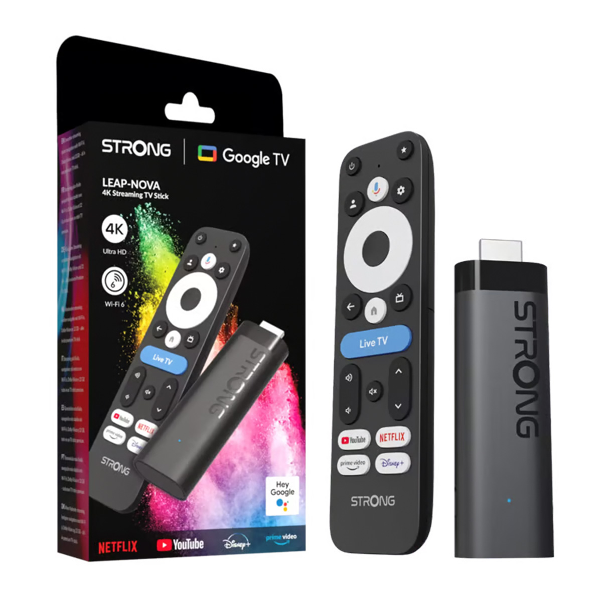Strong Leap-Nova3 STRONG Google TV Leap-NOVA 4K Streaming TV Stick - Afbeelding 1